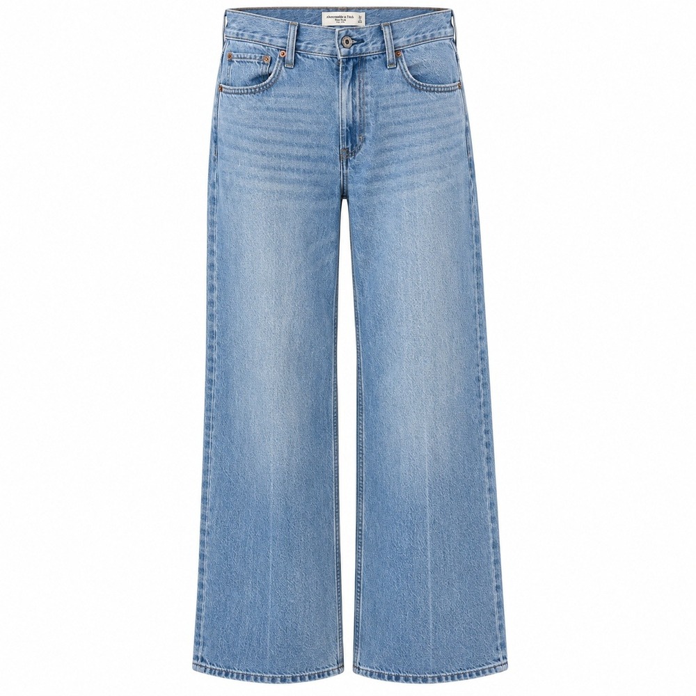 Abercrombie & Fitch Y2K Wide Leg Jeans Womens 29 8L Baggy Streetwear Retro Denim